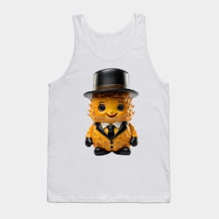 Cute Kawaii Office Pineapple with Top Hat Tank Top